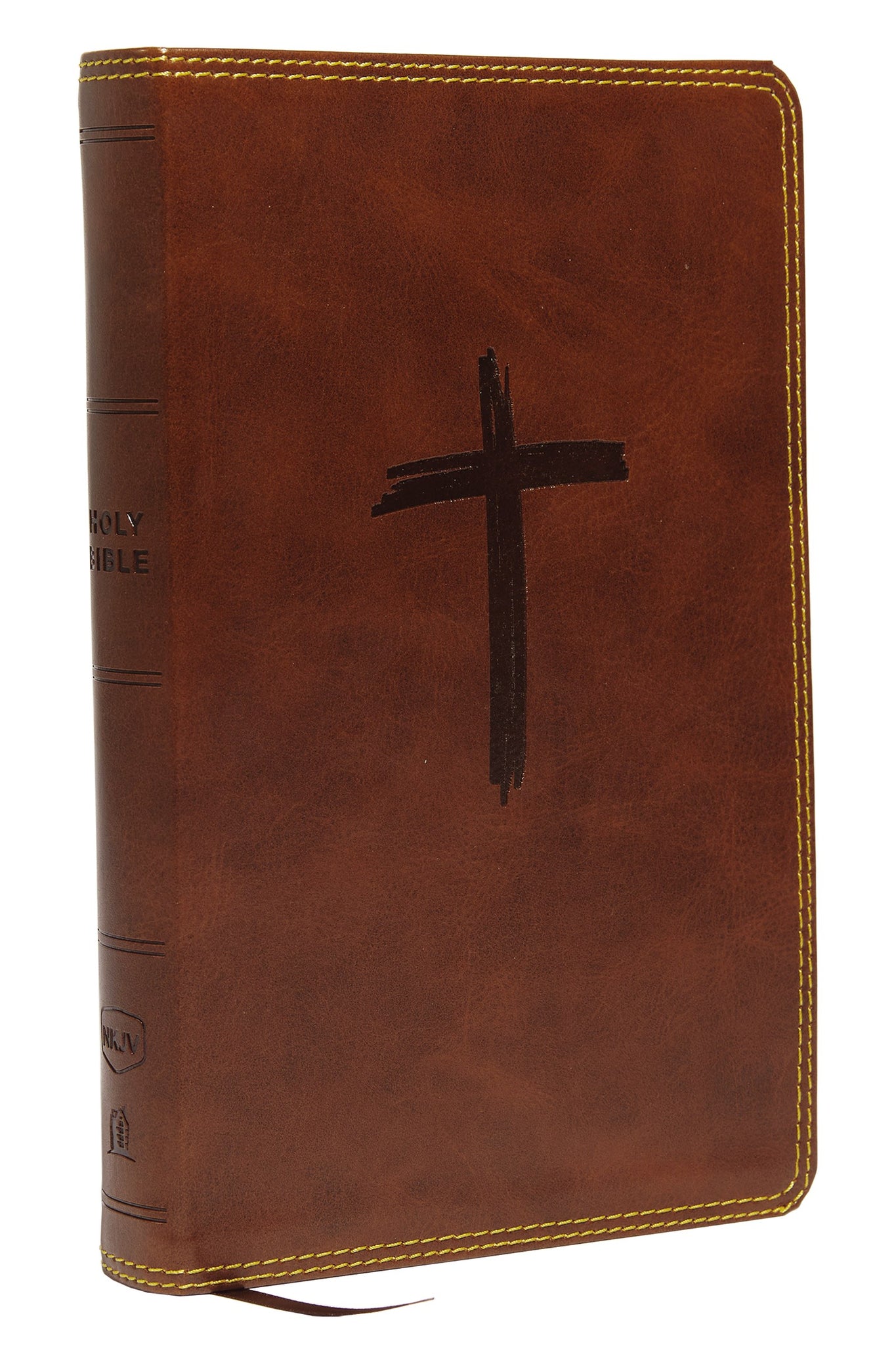 NKJV Holy Bible For Kids (Comfort Print)-Brown Leathersoft