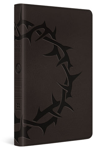 ESV Thinline Bible-Charcoal Crown Design TruTone