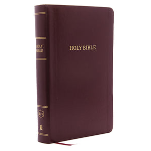 KJV Personal Size Giant Print Reference Bible (Comfort Print)-Burgundy Leatherflex