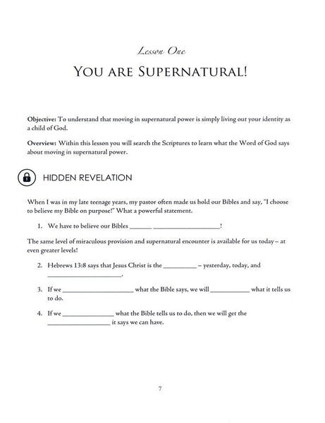 Simple Supernatural Study Guide: Keys to Living in the Glory Realm