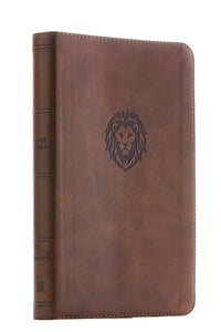 NKJV Thinline Bible/Youth Edition (Comfort Print)-Brown Leathersoft