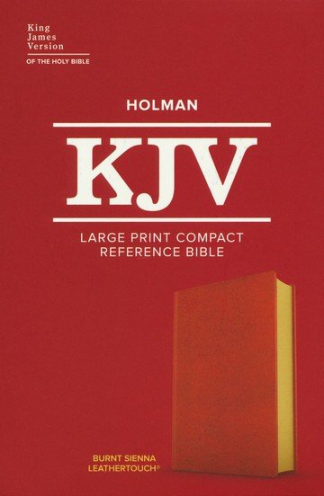 KJV Large Print Compact Reference Bible-Burnt Sienna LeatherTouch