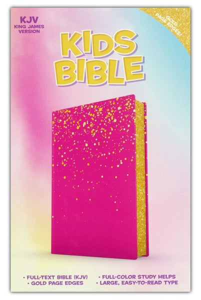 KJV Kids Bible, Pink LeatherTouch, Red Letter, Pure Cambridge Text, Presentation Page, Study Helps for Children, Full-Color Inserts and Maps, Easy-to-Read Bible MCM Type