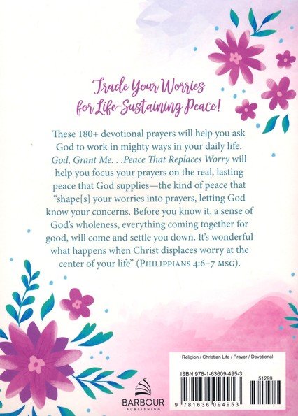 God, Grant Me… Peace That Replaces Worry: Devotional Prayers for Women