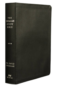 NIV The Jeremiah Study Bible-Black Leatherluxe W/Burnished Edges Indexed