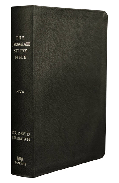 NIV The Jeremiah Study Bible-Black Leatherluxe W/Burnished Edges Indexed