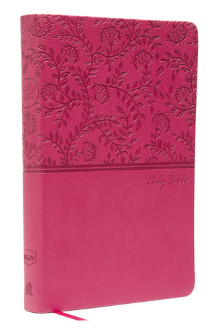 NKJV Value Thinline Bible (Comfort Print)-Pink Leathersoft