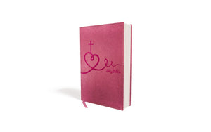 NIV Thinline Bible For Kids (Comfort Print)-Pink Leathersoft