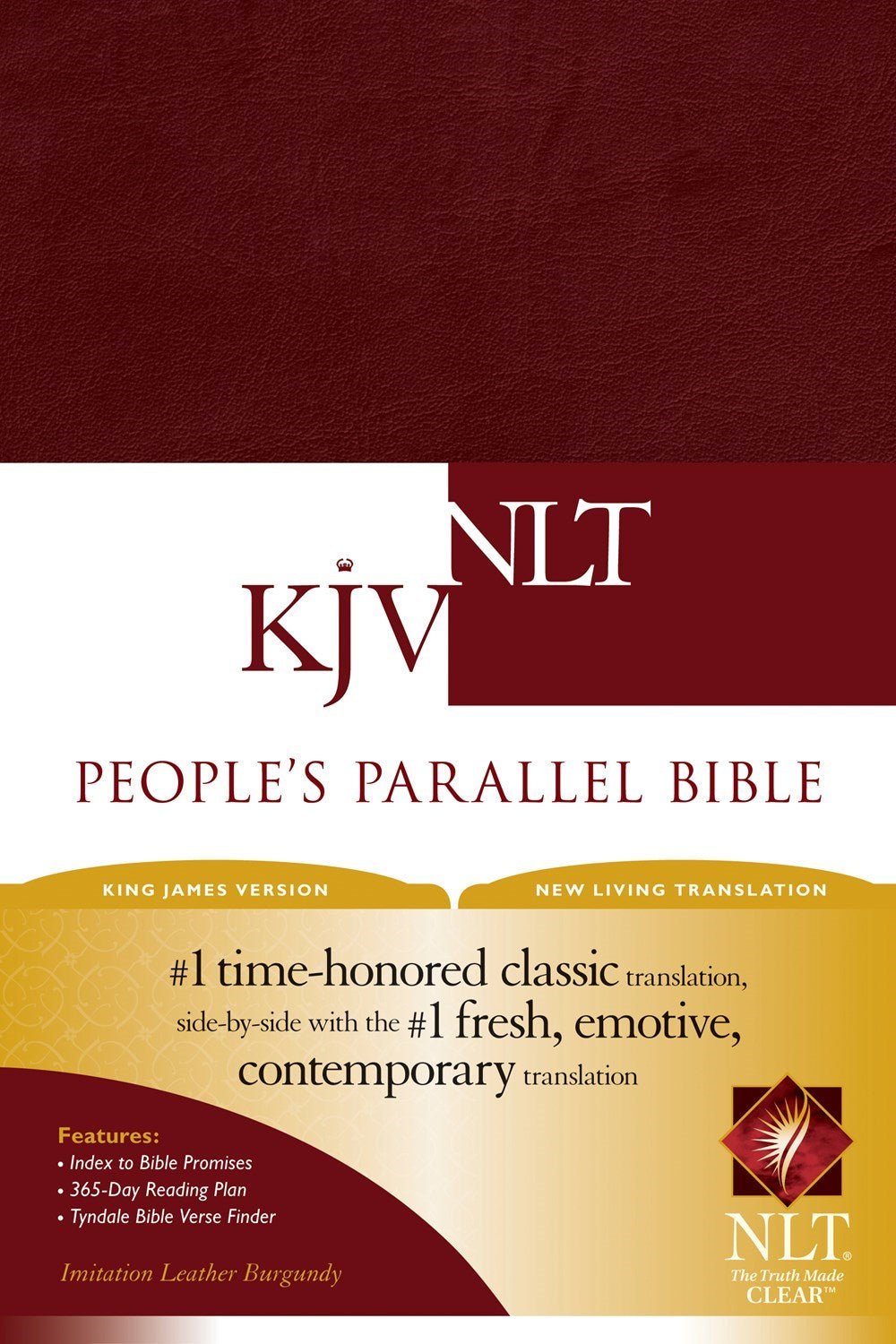 KJV/NLT People's Parallel Bible-Burgundy Imitation Leather