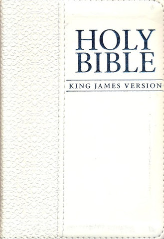 KJV Compact Bible-White Faux Leather