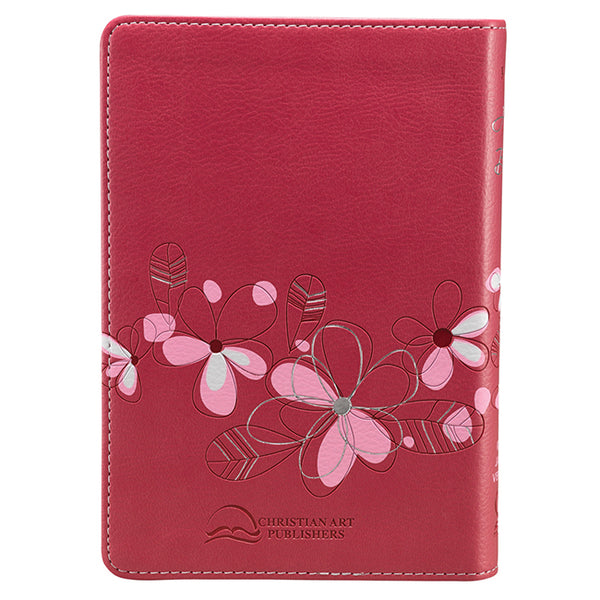 KJV Compact Bible-Pink Faux Leather