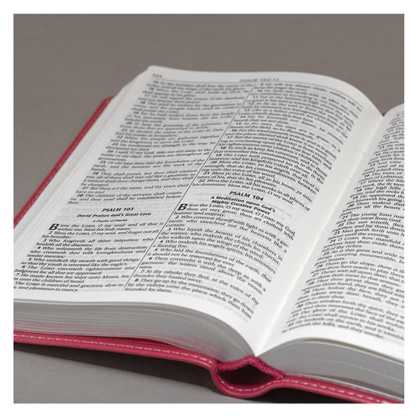 KJV Compact Bible-Pink Faux Leather