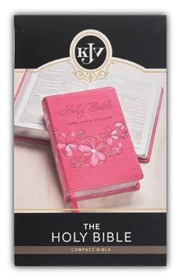 KJV Compact Bible-Pink Faux Leather