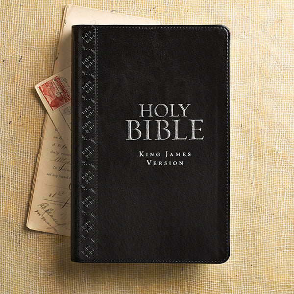 KJV Deluxe Gift Bible-Black Faux Leather Indexed