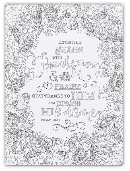 Psalms In Color Adult Coloring Book