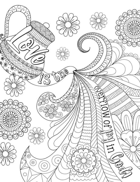 Where Love Blooms Adult Coloring Book