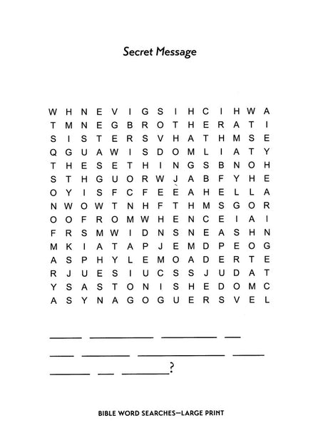 Bible Word Searches Large Print Paperback – Large Print | 50 Puzzles, Easy-to-See, KJV Scripture