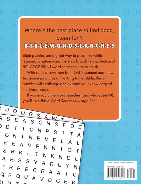 Bible Word Searches Large Print Paperback – Large Print | 50 Puzzles, Easy-to-See, KJV Scripture