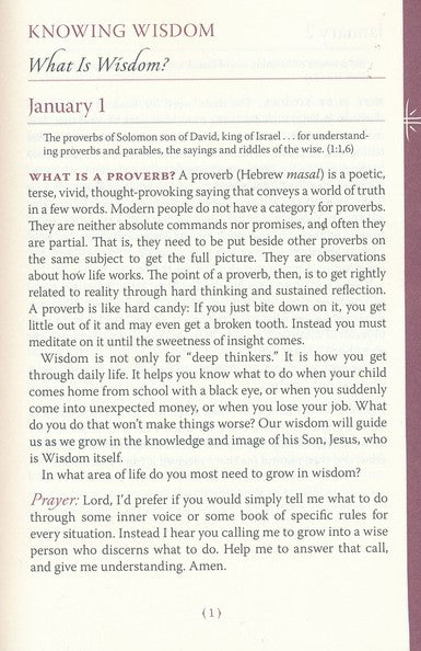 God's Wisdom for Navigating Life: A Year of Daily Devotions in the Book of Proverbs by Timothy and Kathy Keller (Hardcover Edition)