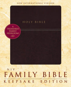 NIV Family Bible: Keepsake Edition-Burgundy Duo-Tone