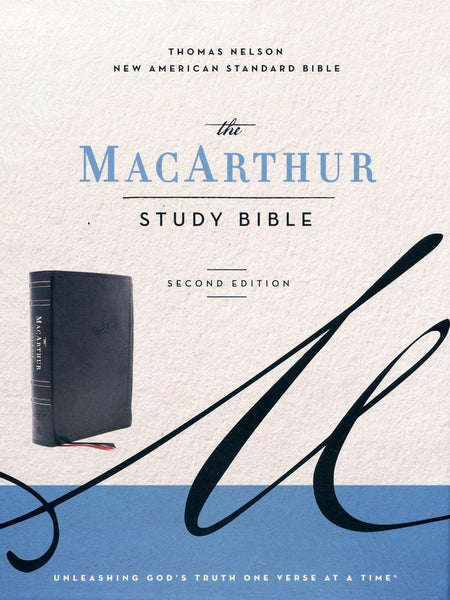 NASB MacArthur Study Bible (2nd Edition) (Comfort Print)-Black Leathersoft