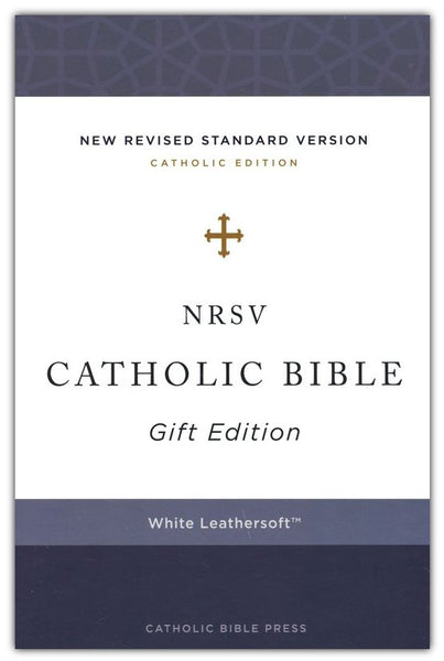 NRSV Catholic Gift Bible (Comfort Print)-White Leathersoft