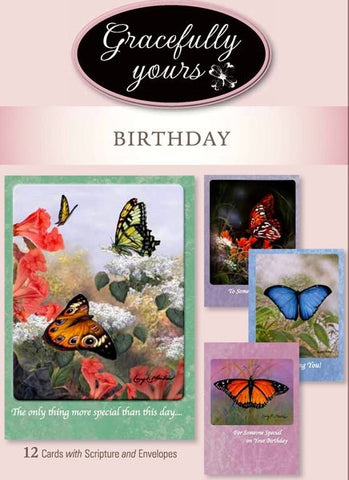 CARD-BOXED-BIRTHDAY-BLESSED BIRTHDAY #202 (BOX OF 12)