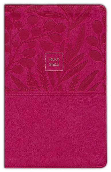 NKJV Personal Size Large Print Reference Bible (Comfort Print)-Pink Leathersoft Indexed