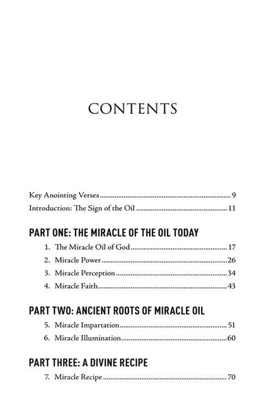 The Miracle of the Oil: Receive the Power of Gods Anointing