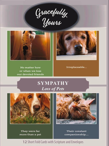 CARD-SYMPATHY (LOSS OF PET) DESIGNED BY LOUISIANA ARTIST ALLISON MATHERNE #176 (PK/12)