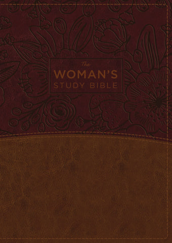 NKJV Woman'S Study Bible (Full Color)-Brown/Burgundy Leathersoft Indexed