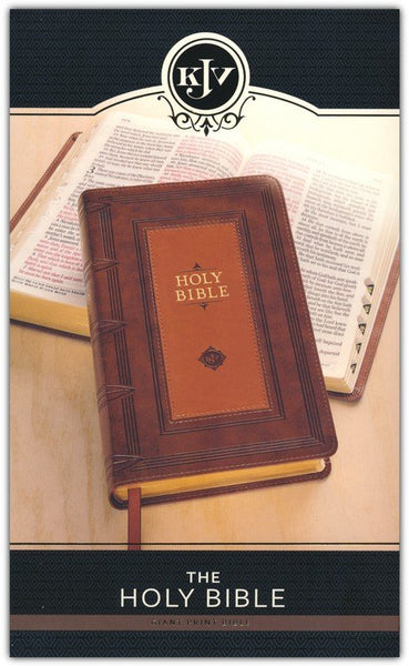 KJV Giant Print Bible-Saddle Tan/Butterscotch Faux Leather