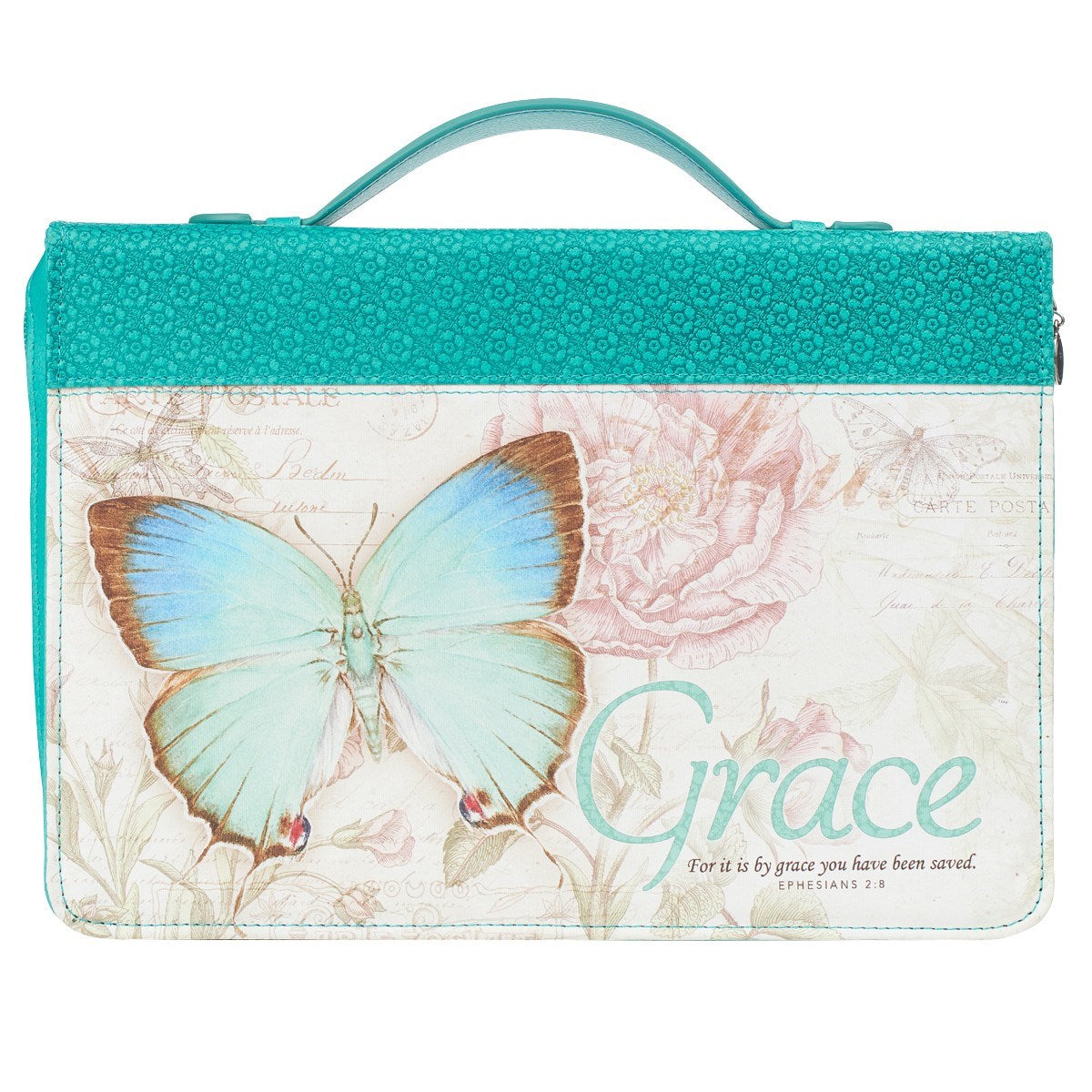 Bible Cover-Classic-Butterfly Blessings/Grace-MED