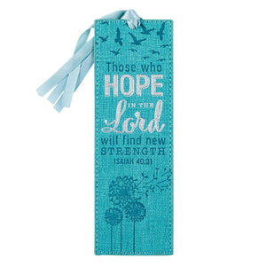 Bookmark-Pagemarker-Those Who Hope-Luxleather-Teal