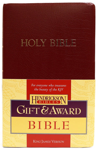 KJV Gift & Award Bible, Burgundy | Affordable, Durable, 7-Point Type, Color Maps, Presentation Page