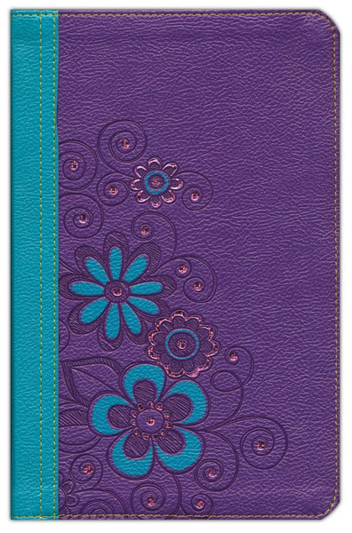 NLT Girls Life Application Study Bible - Green/Purple TuTone | Life Application Notes, Fun Sections, Tween Discipleship