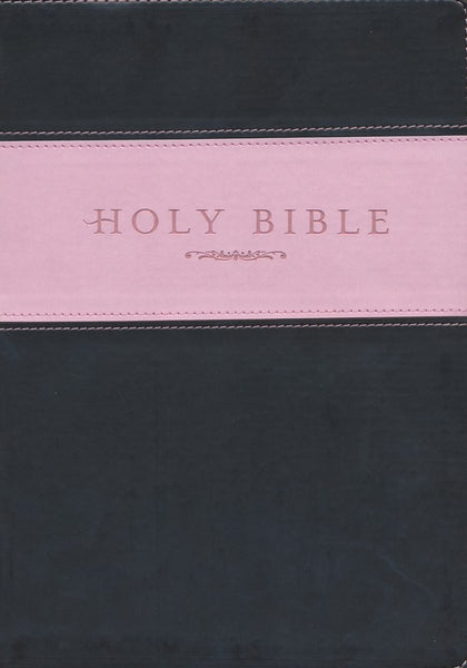 NLT Giant Print Bible-Pink/Brown TuTone