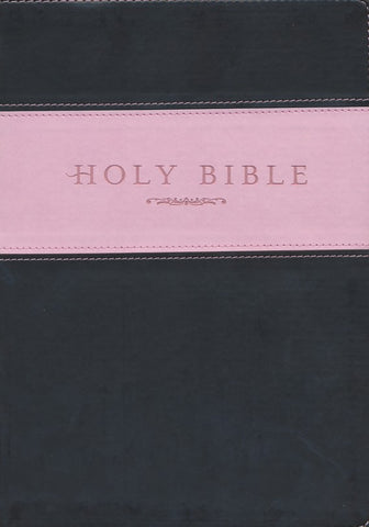 NLT Giant Print Bible-Pink/Brown TuTone