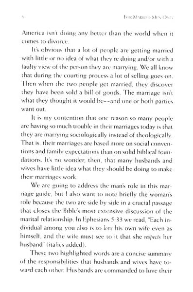 For Married Men Only: Three Principles for Loving Your Wife by Tony Evans