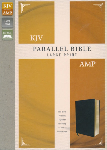 KJV/Amplified Parallel Bible/Large Print-Black Bonded Leather