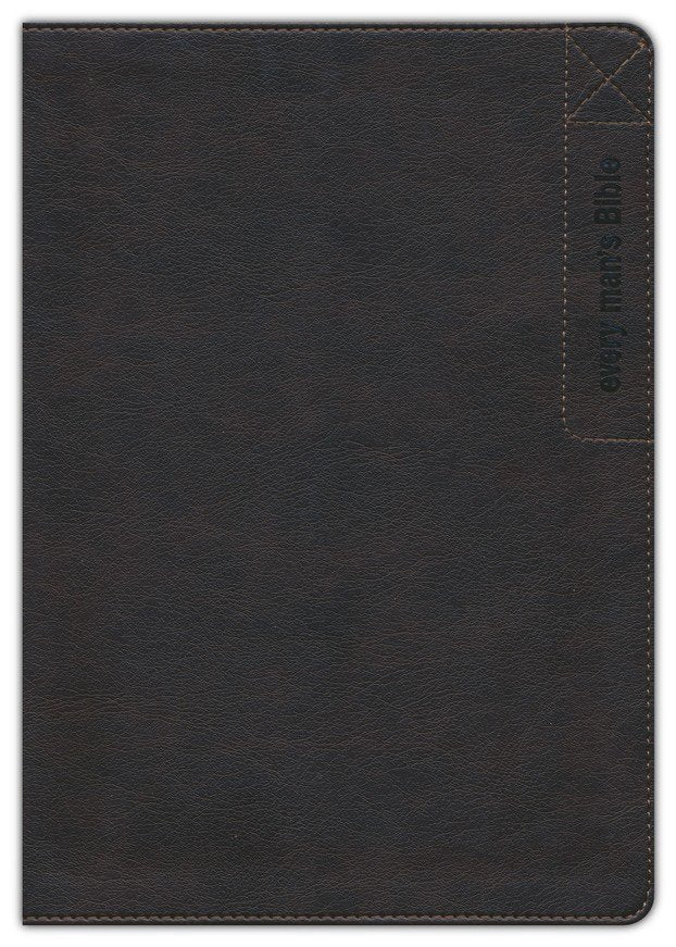 NLT Every Man's Bible/Large Print (Deluxe Explorer Edition)-Rustic Brown LeatherLike