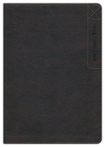 NLT Every Man's Bible/Large Print (Deluxe Explorer Edition)-Rustic Brown LeatherLike