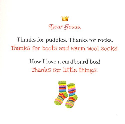 Thanks for Little Things: A Heart-to-Heart Talk with Jesus (A Child's First Bible)