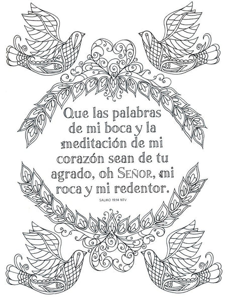 (Spanish Edition) Amazing Grace Coloring Book: Relax, Refresh, Renew with Inspiring Scriptures and Hand-Drawn Illustrations