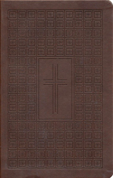 NLT Premium Value Thinline Bible/Filament Enabled-Dark Brown Cross LeatherLike