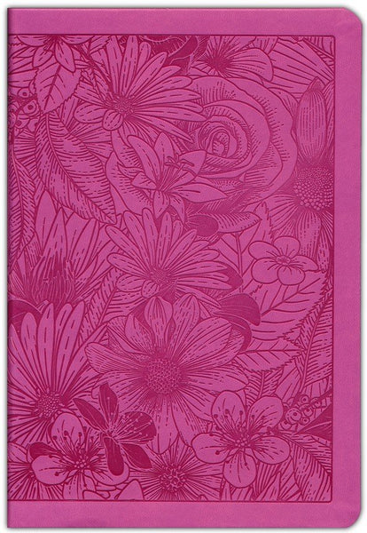 NLT Large Print Premium Value Thinline Bible/Filament Enabled-Garden Pink LeatherLike