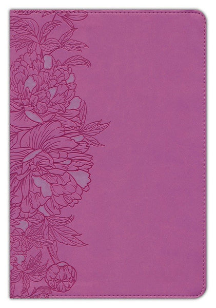 NLT Large Print Thinline Reference Bible/Filament Enabled-Peony Pink LeatherLike Indexed