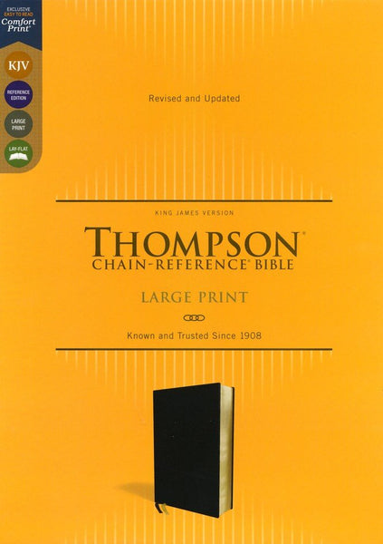 KJV Thompson Chain-Reference Bible/Large Print (Comfort Print)-Black European Bonded Leather