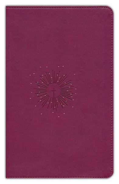 NLT Personal Size Giant Print Bible, Filament Enabled: Aurora Cranberry LeatherLike Edition