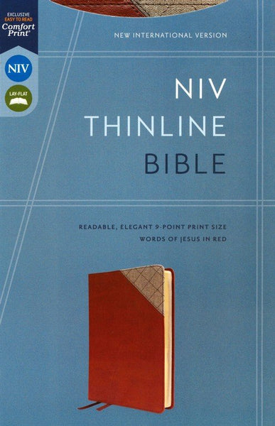 NIV Thinline Bible (Comfort Print)-Brown Leathersoft